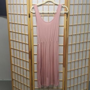 Basic cotton light pink summer dress size small
